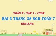 Bài 3 trang 38 SGK Toán 7 chân trời sáng tạo tập 1